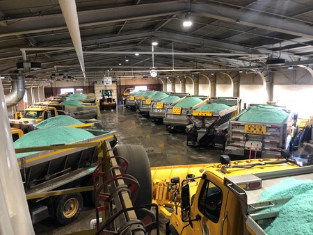 KDOT trucks ready for snow operations (picture taken in 2024)