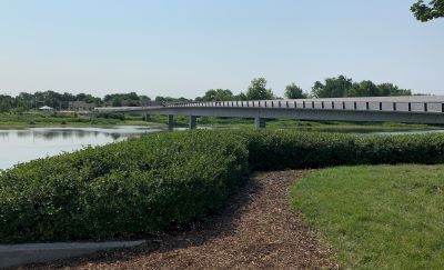 The RiverEdge Park Pedestrian Bridge in Aurora has been named 'Best Project' in Landscape & Urban Development. 