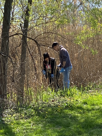 Trash pick-up near East Aurora High School 