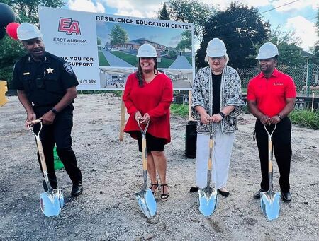 Officials break ground for the new Resilience Education Center in East Aurora Unit District 131.