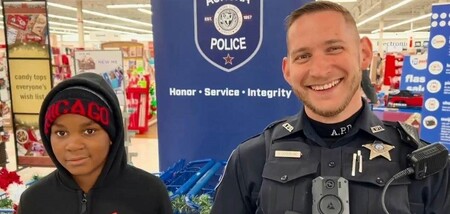 Officer Andrew Soderlund and Tyshaun LaFlore 