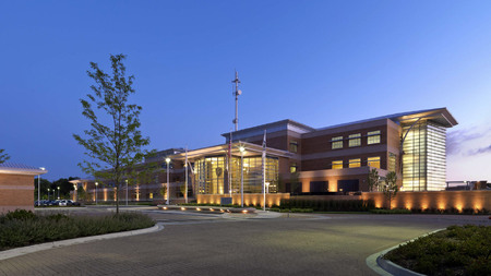 Aurora Police Headquarters at 1200 East Indian Trail Rd