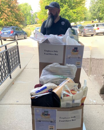 Donations from the Kane County Government Food Drive 