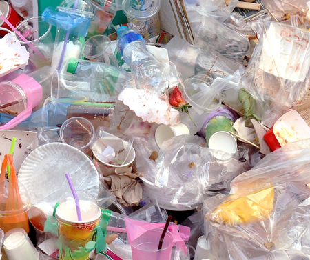 a variety of plastics 