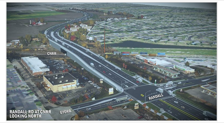 Visual of the Randall Road and Hopps Road Rail and Intersection Project 