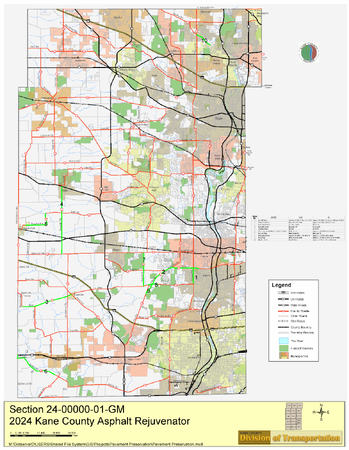 Asphalt sealer/Rejuvenator project map