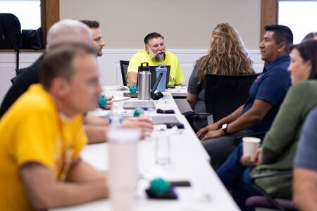 Kane County school district staff collaborate at October's roundtable for the ROE’s Alternative Learning Opportunities Program and Regional Safe Schools Program.