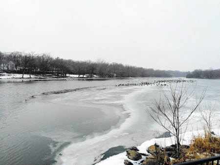Thawing Fox River - Photo from Kane County Emergency Management