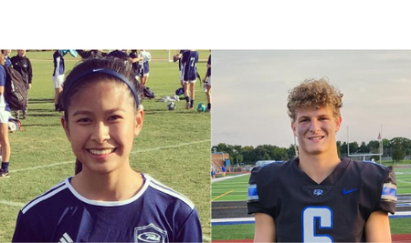Geneva High School Graduate Rilee Hasegawa and St. Charles North Grad Drew Surges Recognized by Board Members on August 8, 2023