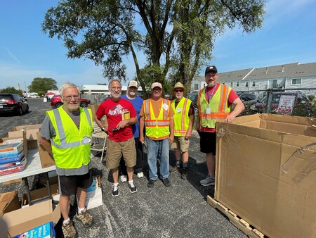 Volunteers collected many books 