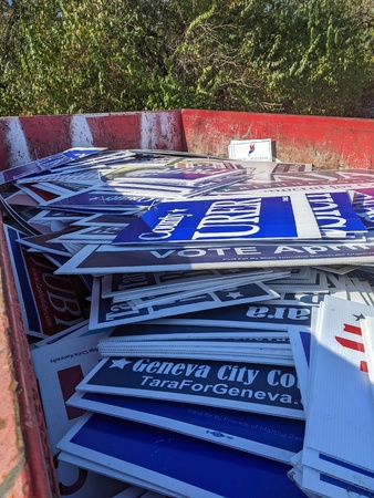 Campaign Sign Recycle Event 