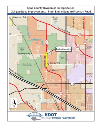 Improvements on Galligan Road from Binnie Road to Freeman Road in the Village of Gilberts