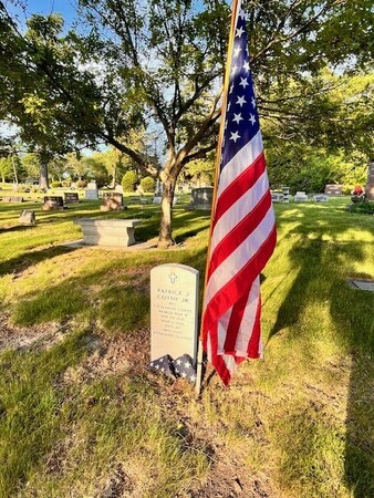 Grave of Patrick J Coyne Jr. Killed in Action in World War II