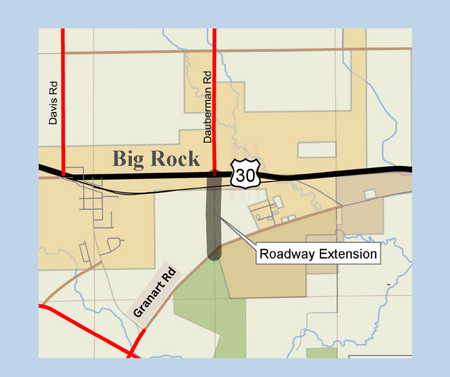 Dauberman Road Extension over Route 30 and BNSF tracks 