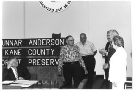 Gunnar Anderson in 1978 as a 20-arce parcel preserve in Geneva was named after him