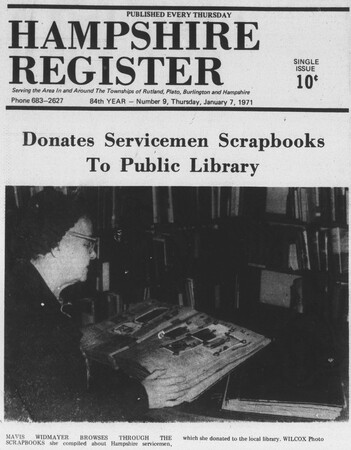 From handwritten notes to newspaper clippings, a collection from Hampshire provides one woman's record of the local World War II experience