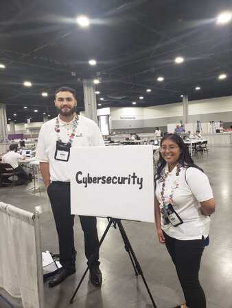 The Cybersecurity team of Bryant Velasco of Streamwood and Debora Culajay of Elgin placed eighth in the nation. 