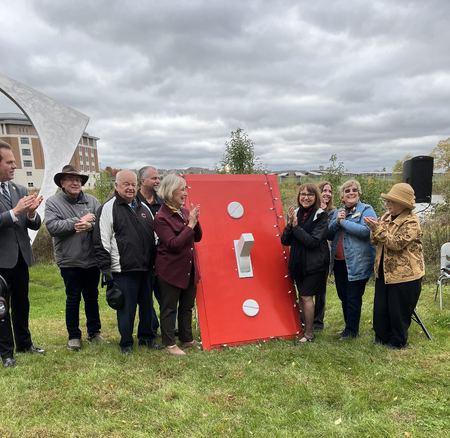 Kane County Board members 'Flip the Switch' on the new Solar Field at the Judicial Center Campus (see more photos below) 