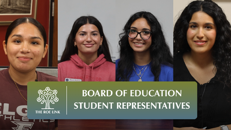 From left, Stefane Flores Martinez, School District U-46; Anabella Marzullo, West Aurora School District 129; Amy Flores, West Aurora School District 129; and Aleena Alrifaee, Kaneland School District 302.