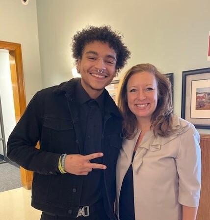 Kentyn and Kane County State's Attorney Jamie Mosser 