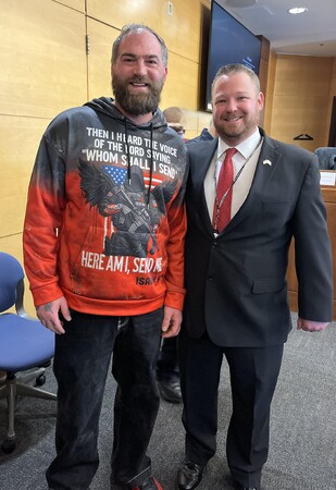 Tim M. and Veterans Assistance Commission Supt. Jake Zimmerman