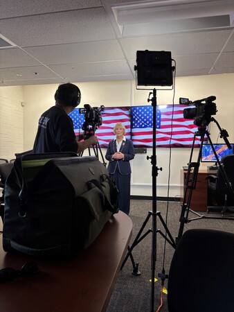 Picture of production of the 250th anniversary video by BATV 