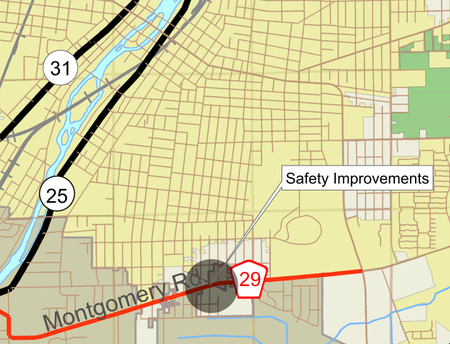 Montgomery Road at  Virgil Gilman Trail Closure