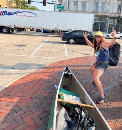 Getting around the St. Charles dam meant a hefty lift up to the bank, a drag across the parking lots and sidewalks and crossing Rt. 64 in traffic. 