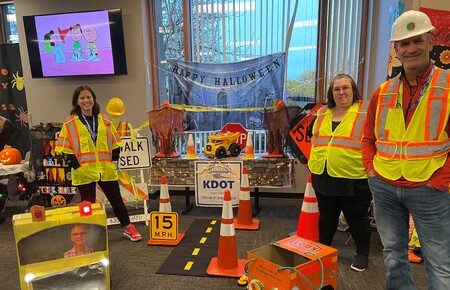 Kane County Division of Transportation (KDOT) worked hard on its award-winning booth in this year's Halloween Spooktacular.