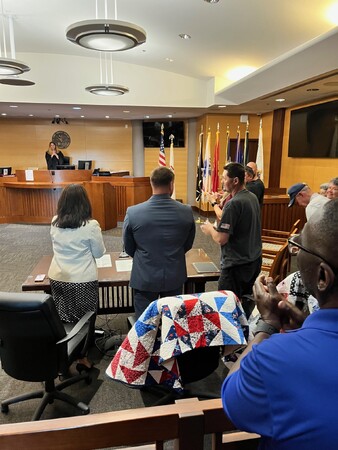 Chris and Ryan receive praise for their completion of Veterans Treatment Court