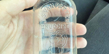 bottle believed to be from J. S. Van Patten & Co., druggists store in St. Charles was recently discovered. 