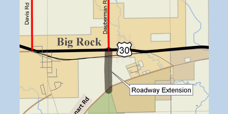 Dauberman Road Extension over Route 30 and BNSF tracks 