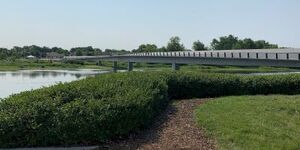 The RiverEdge Park Pedestrian Bridge in Aurora has been named 'Best Project' in Landscape & Urban Development. 