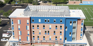 The newly-opened West Hall at Aurora University caters to juniors and seniors and also includes space for students enrolled in its Pathways program for autism.  Photo credit:  Aurora University