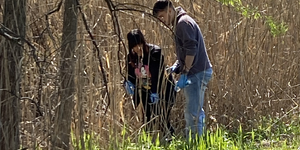 Trash pick-up near East Aurora High School 