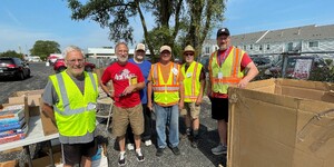 Volunteers collected many books 