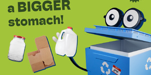 Loop the Cart, the mascot of the Feed the Cart campaign