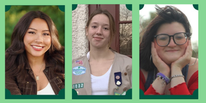 (l-to-r) Kaitlin Liu of Maple Park, Grace Bourbon of West Dundee and Alaina Nelson-Carrillo of Aurora each received the Girl Scout Gold Award, the organization's highest honor. 