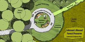 Rendering of the Centennial Grove Project at Johnson’s Mound Forest Preserve in Elburn