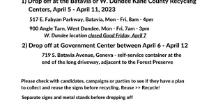 Kane County Spring Campaign Sign Recycling