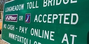 Longmeadow Toll Sign Removed from Gantry 