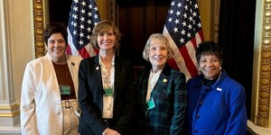 Will County Executive, Jennifer Bertino-Tarrant, Dupage County Board Chair Deborah Conroy, Kane County Board Chair Corinne Pierog and Former NACO President Denise WInfrey