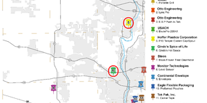 Map of Kane County Businesses in Illinois Makers Madness Contest