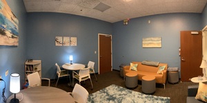 The newly renovated victim/witness waiting room 