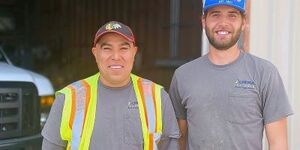 City of Aurora Water & Sewer Division employees Daniel Chavez, left, and Josh Elrod saved a 1-year-old baby's life last week while out in the field performing routine duties.  Their split-second decisions made the difference between life and death.  