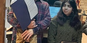 Nico with his father Nicholas Frank and Yaire Cordova.