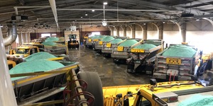 KDOT trucks ready for snow operations (picture taken in 2024)