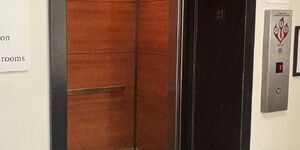 Newly repaired elevator in Building A