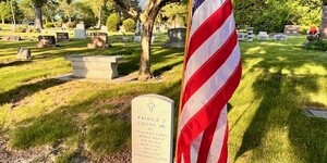 Grave of Patrick J Coyne Jr. Killed in Action in World War 11