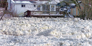 Picture of what a typical ice jam looks like 